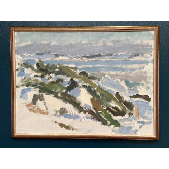 FMK, Winter Landscape, 1943, Oil Painting on Canvas, Framed For Sale - Image 15 of 18