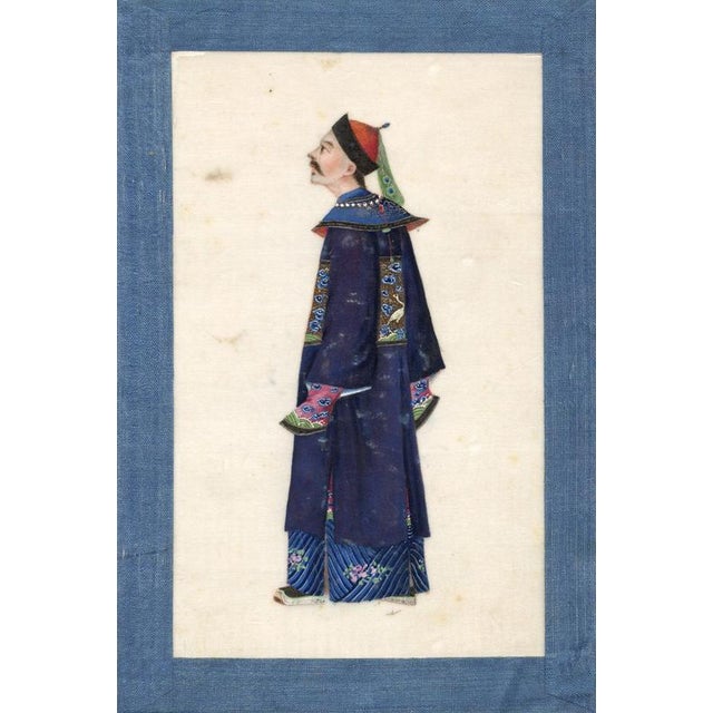 Metal 19th Century Chinese Qing Export School Album of Court Figure Paintings on Pith, Canton For Sale - Image 7 of 18