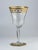 Elegant antique crystal wine glass by Saint Louis, France, from the iconic “Thistle” series, dating to the late 19th -...