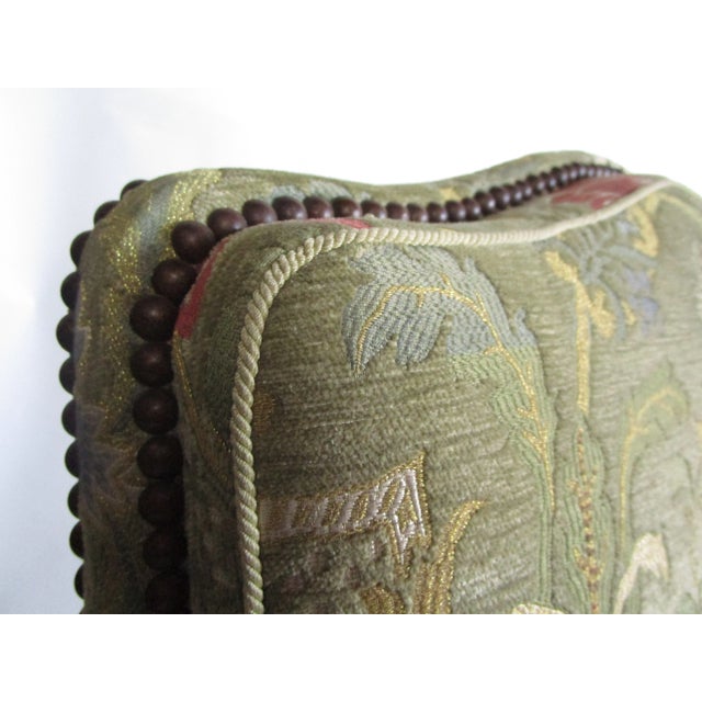 Green Late 19th Century Carved Louis XIV French Armchairs - Set of 4 For Sale - Image 8 of 13