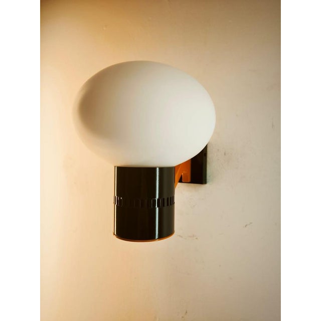 Mid-Century Modern Space Age Wall Light with Oval Glass For Sale - Image 3 of 11