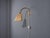 Mid-Century Modern 1950s Mid-Century Modern Ajh, Swedish Modern, Adjustable Wall Light, Brass, Pleated Fabric For Sale - Image 3 of 14