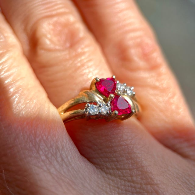 Only one exists! This is a one of a kind vintage ruby and solid gold ring, officially verified by a NYC Gemologist in the...