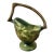 Roseville Bushberry Green Art Pottery Basket For Sale