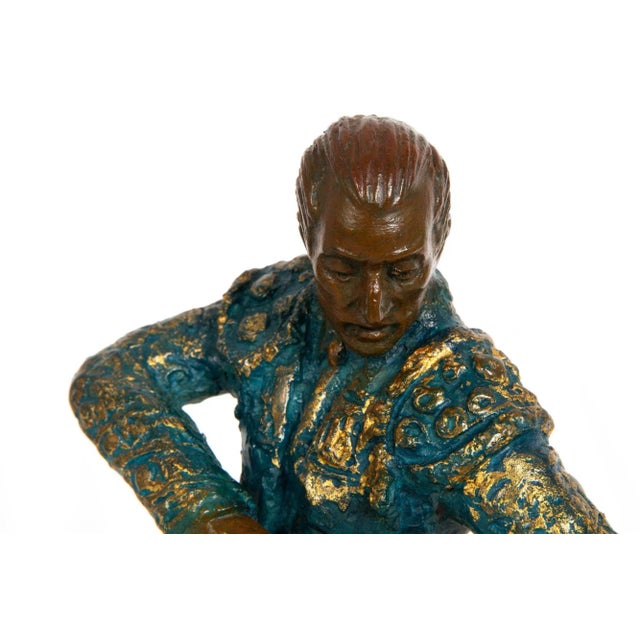 Metal American Bronze Sculpture “Matador With Cape” (1953) by Malvina Hoffman For Sale - Image 7 of 12