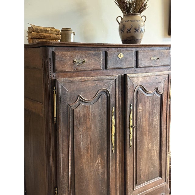Rustic European Late 19th c. French Oak Cabinet/Sideboard For Sale - Image 3 of 9