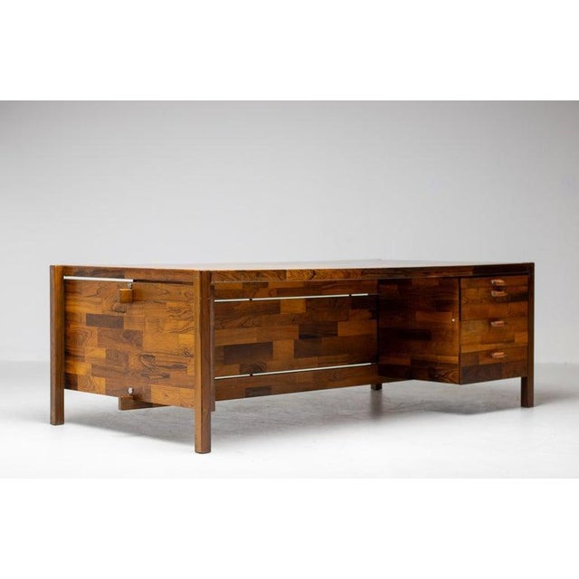 Beautiful large desk designed by Jorge Zalszupin, manufactured by L’Atelier San Paulo, circa 1960. Made of high quality...