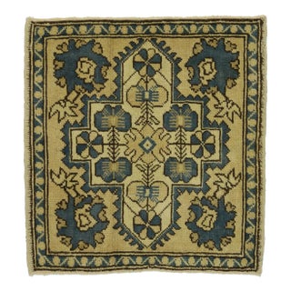 Vintage Turkish Oushak Yastik Rug - 02'03 X 02'04 For Sale