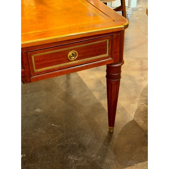19th Century Large 19th C. French Louis XVI Walnut Bureau Plat For Sale - Image 5 of 11