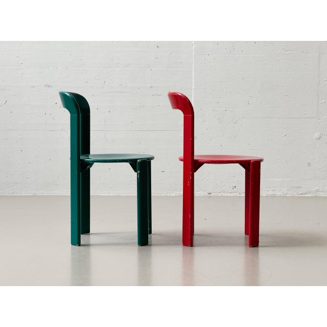Red Vintage Chairs by Bruno Rey for Dietiker, Switzerland, 1970s, Set of 2 For Sale - Image 8 of 15