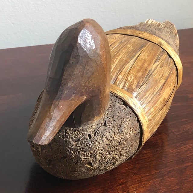 Primitive Corn Husk Duck Decoy For Sale In Baltimore - Image 6 of 13
