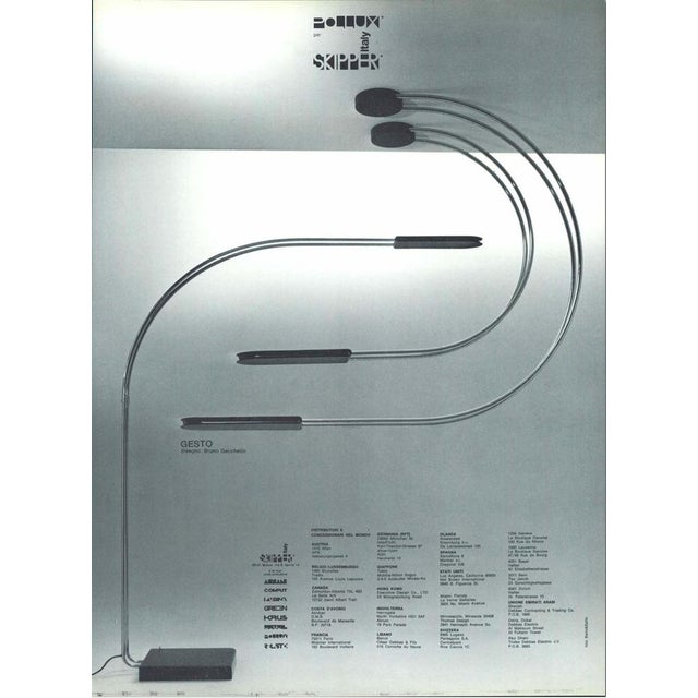 Stunning and very rare pair of ceiling or wall lamps by Guido Gecchelin for Skipper, belonging to the "Gesto" series. The...