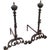 Mid 19th Century Mid 19th Century A Large Pair of Spanish Wrought Iron Andirons For Sale - Image 5 of 5