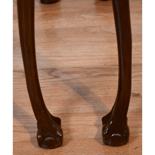 1950s 1950s Pair of Chippendale Style Mahogany Side Tables / End Tables For Sale - Image 5 of 18