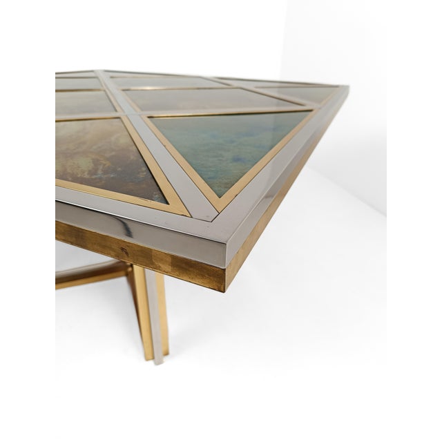 Dining Table in Acrylic Glass, Brass & Chromed Metal by Romeo Rega, Italy, 1970s For Sale - Image 4 of 16