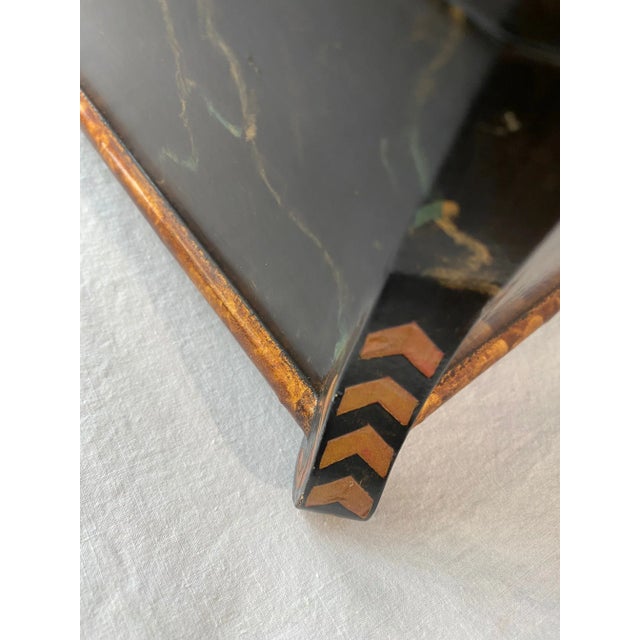 Black 1980s John Richard Faux Marble Box With Gold Trim For Sale - Image 8 of 11