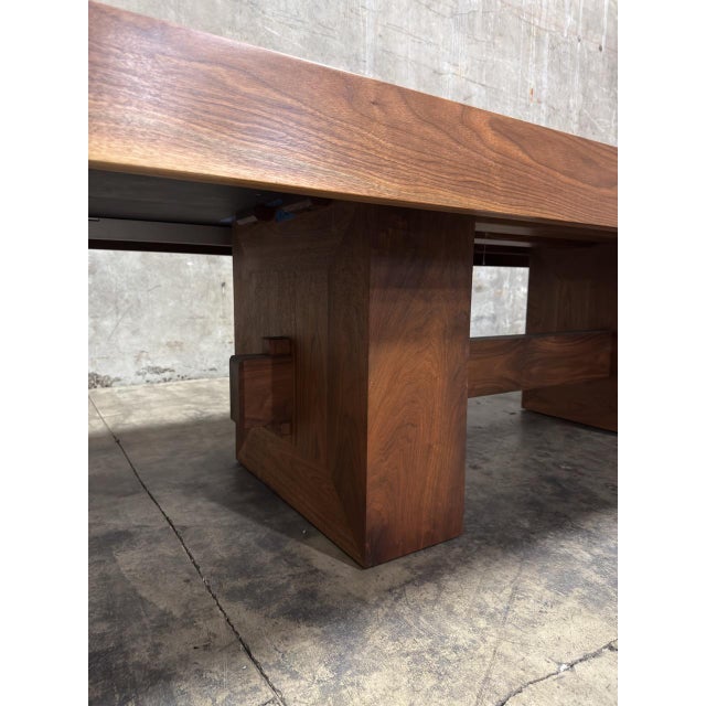 Uhuru Design Custom Walnut Extension Dining Table — Commissioned for George Clooney, 2010, Brooklyn Ny For Sale In San Francisco - Image 6 of 18