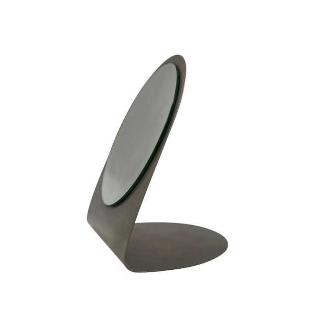 Silver Mid-Century Modern French Table Mirror, 1970s For Sale - Image 8 of 15