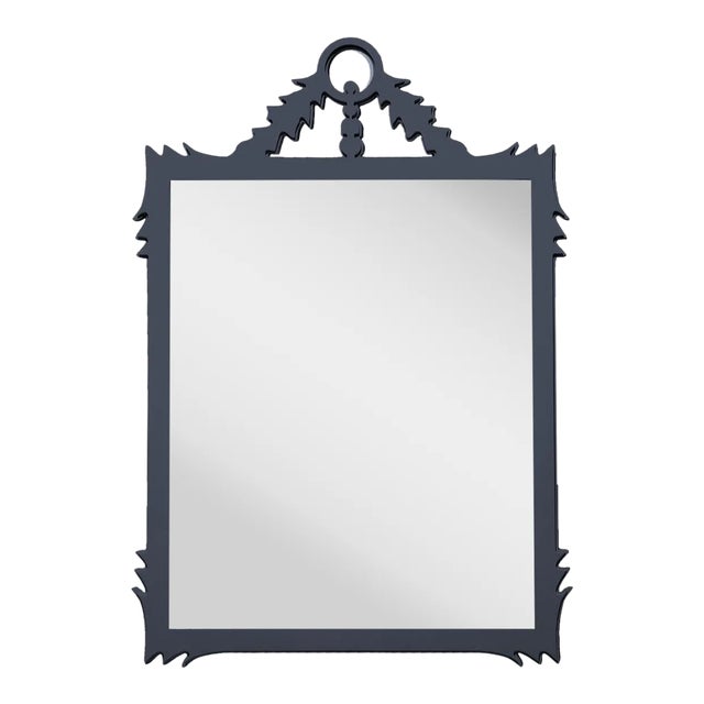 Fleur Home Garden District Lafitte Rectangle Mirror in Hale Navy, 35x55 For Sale