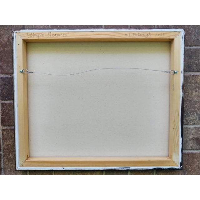 "Simple Pleasures" Contemporary Original Impressionist Style Floral Still Life Acrylic Painting by Linda McDonough For Sale - Image 12 of 12