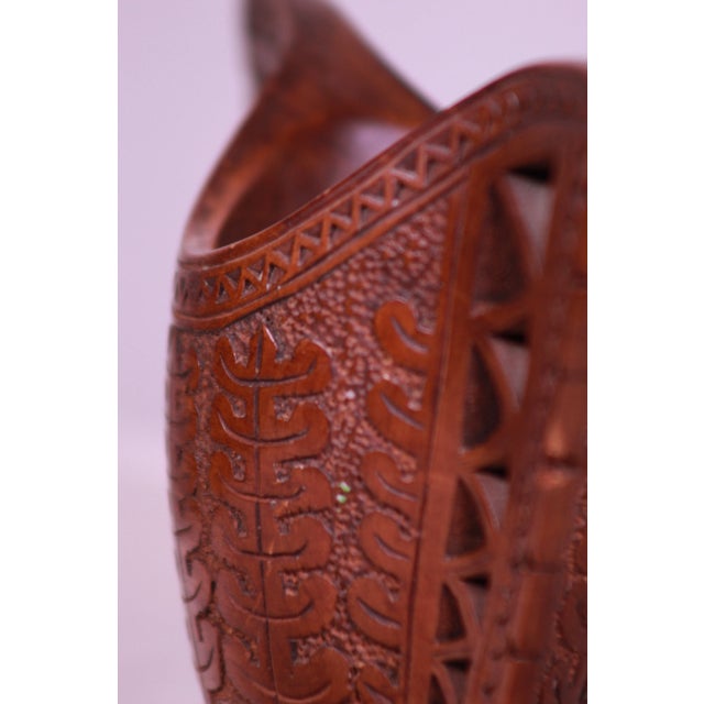 1900 - 1909 Antique 1900s Hand-Carved Wooden Wedding Cup From Former Yugoslavia/European Balkan For Sale - Image 5 of 10