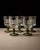 Vintage Etched Floral Clear Wine Glasses with Olive Green Stems, Set of 5 For Sale - Image 13 of 13