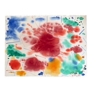 Important Museum Abstract Expressionist Watercolor #4 James McCray, Dated ‘85, Signed, 22.25” X 31” For Sale