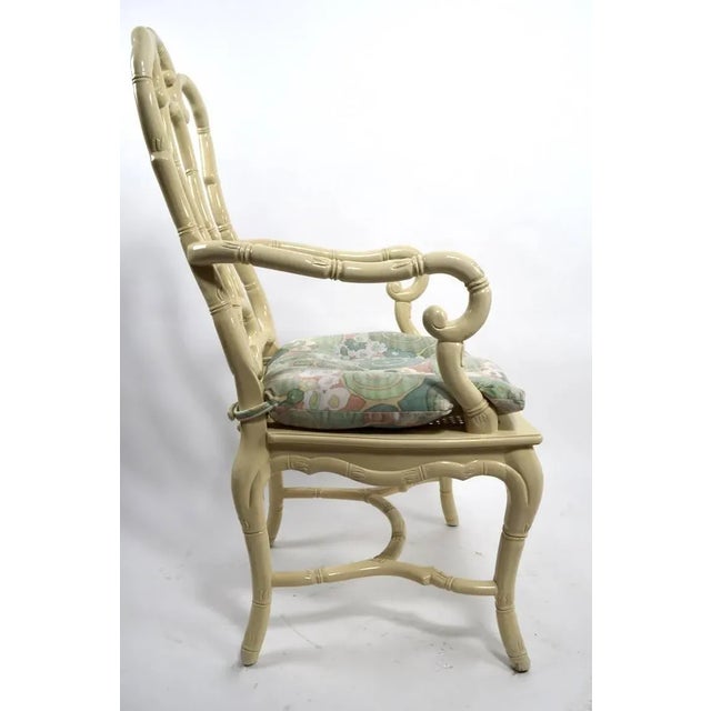 Set of Six White Lacquer Queen Anne Dining Chairs For Sale In New York - Image 6 of 11