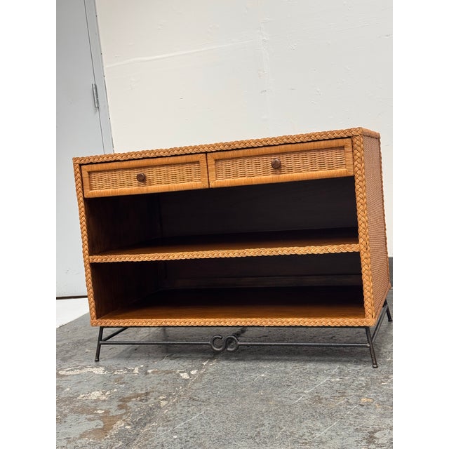 Peter Dunham for Hollywood at Home Wicker Nightstand For Sale - Image 9 of 12