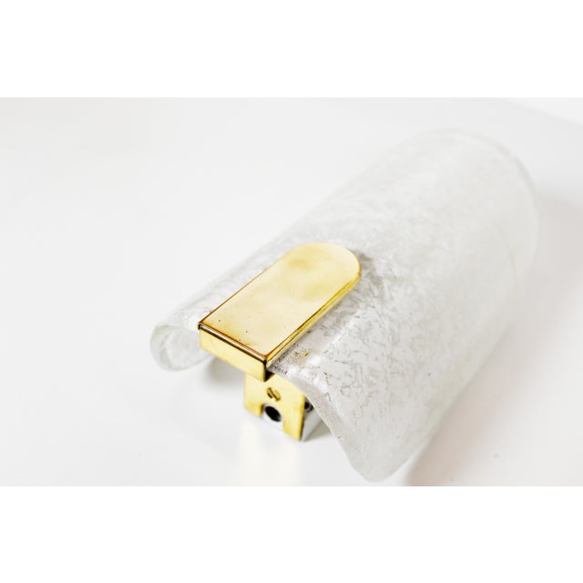 Large Wall Lamps in Brass and Glass from Hillebrand Leuchten, 1970s, Set of 2 For Sale - Image 3 of 8