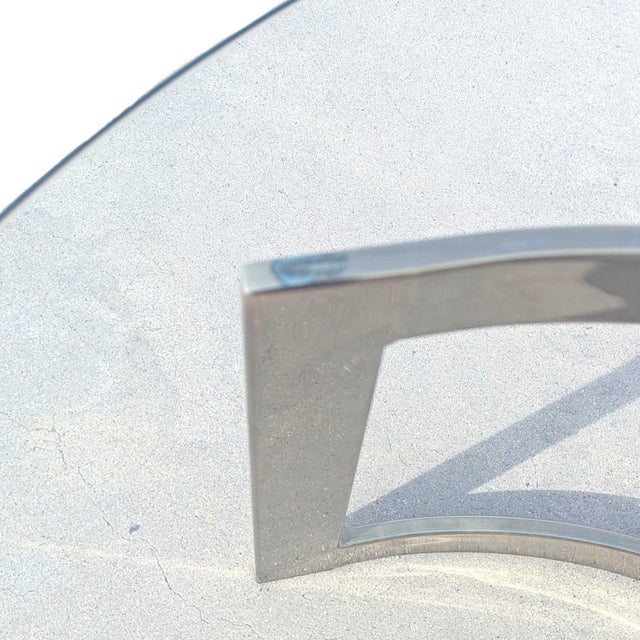 Mid 20th Century Brass and Glass Interlocking Geometric Coffee Table For Sale - Image 17 of 18