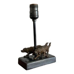 Vintage Bronze Dog Lamp
