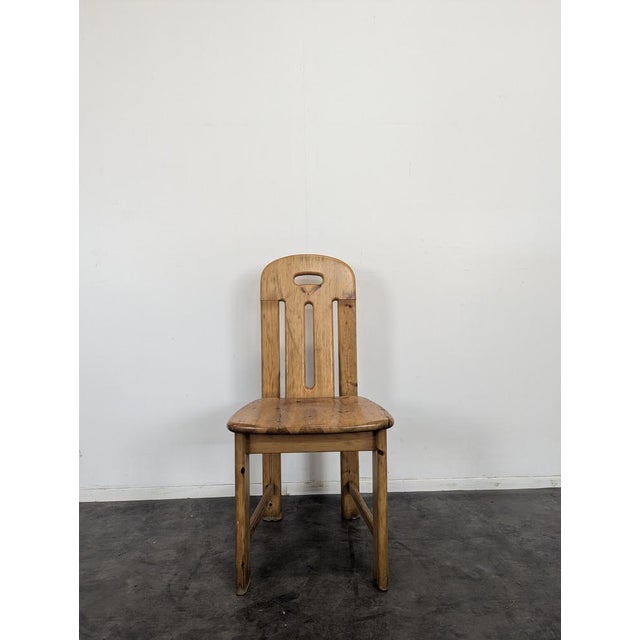 Vintage Chalet Pine Chairs, 1980s, Set of 4 For Sale - Image 4 of 7