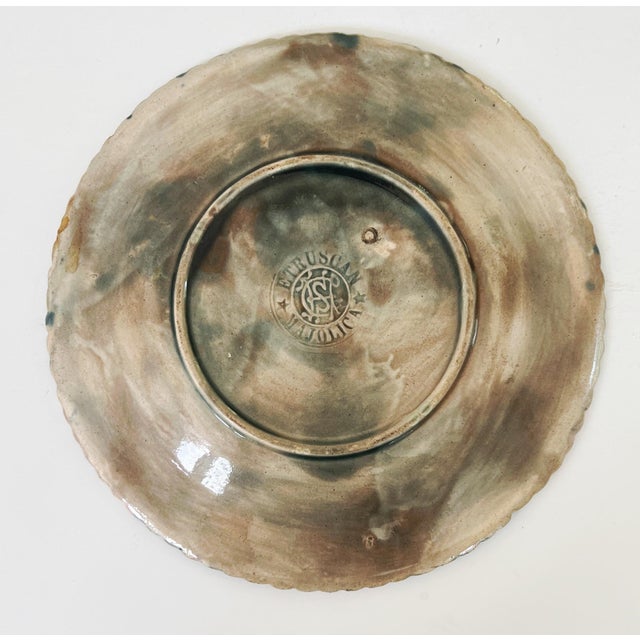 Late 19th Century Antique 19thC Etruscan Majolica Shell and Seaweed Plate 8 1/4" Diameter For Sale - Image 5 of 5