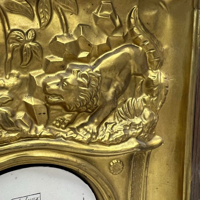 Wood French Antique Repoussé Clock Surround Hanging For Sale - Image 7 of 11