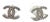 Chanel Brand New Silver Classic CC Crystal Piercing Earrings, Pair For Sale
