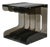 Space Age Vinyl Stand in Smoked Acrylic Glass, 1970s For Sale