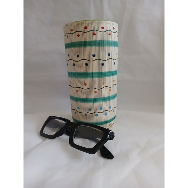 Up for sale is a beautiful, authentic MCM art pottery vase. Handmade in Italy by Bica (Deruta). This piece features a...
