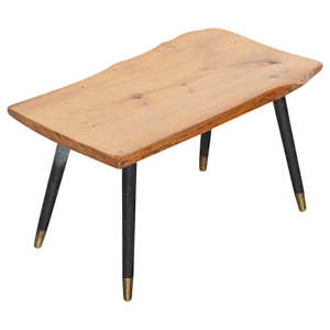 Mid-Century Live Edge Teak Coffee Table