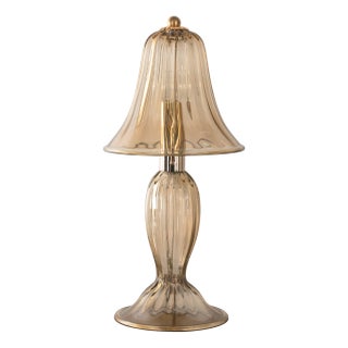 Smoky Murano Glass Table Lamp, Italy, 1990s For Sale