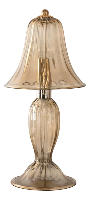 Smoky Murano Glass Table Lamp, Italy, 1990s