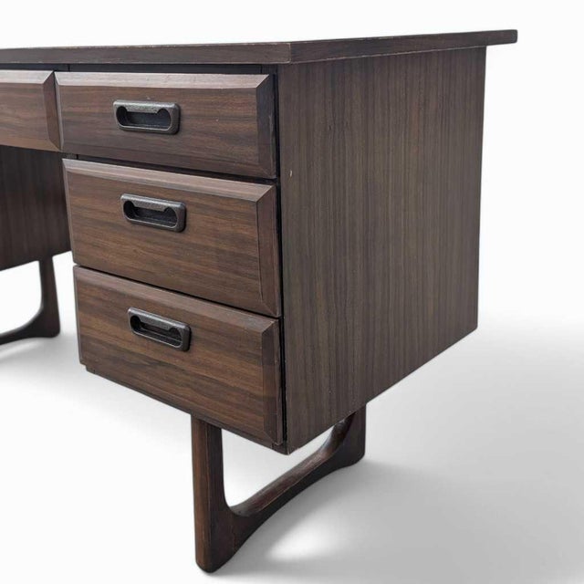 Mid-Century Desk – Laminate Top Desk, Vintage Wooden Desk, Retro Office Desk, Stylish Work Desk For Sale - Image 10 of 18