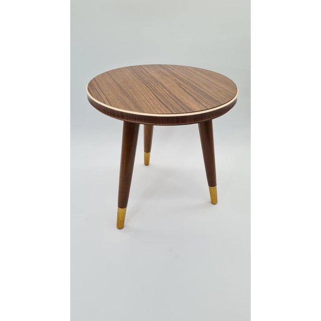 Mid-Century Modern Rockabilly Side Table in Laminated Wood, Germany, 1970s For Sale - Image 3 of 10