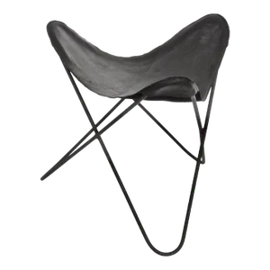 1950s Vintage Jorge Ferrari-Hardoy Black Wrought Iron "Butterfly" Sling Stool