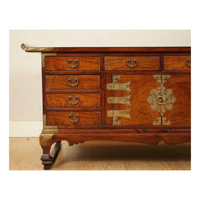 Korean Elm Coffee Table with Drawers, Late 19th Century For Sale - Image 6 of 13