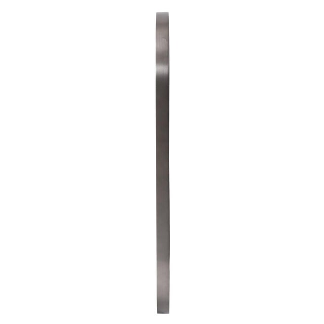 2020s Steele Capsule Mirror in Brushed Silver For Sale - Image 5 of 10
