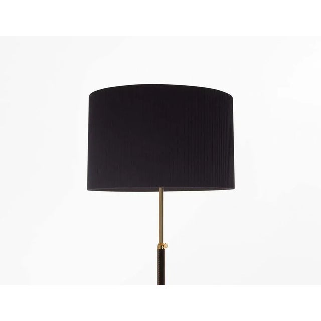 Contemporary Black and Brass Pie De Salón G2 Floor Lamp by Jaume Sans For Sale - Image 3 of 8
