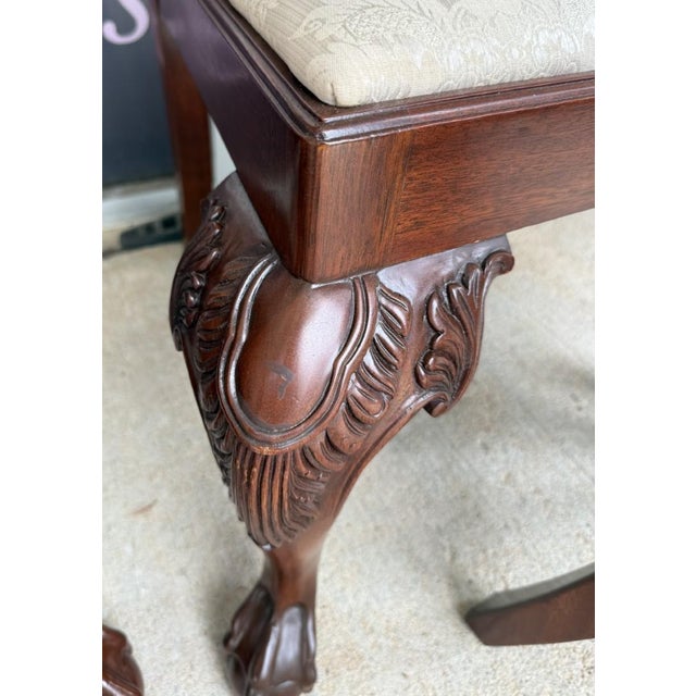 Set of 8 Hickory Chair Chippendale Dining Chairs For Sale - Image 12 of 17