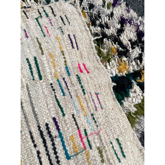 Azilal Multicolor Berber Moroccan Wool Rug For Sale - Image 6 of 7
