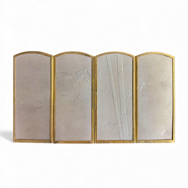 Mid-20th Century Cloisonné Table Screen by Inaba For Sale - Image 4 of 7